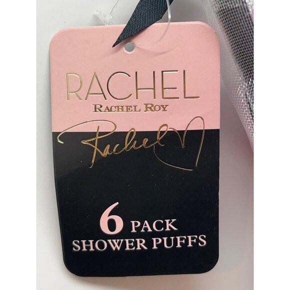 Rachel Roy 6 Pack Shower Puffs With Bag For Cleansing & Exfoliating - Picture 4 of 4